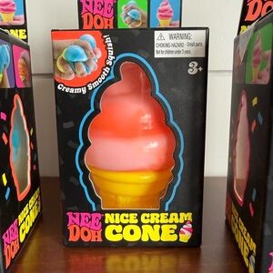 Nee Doh Nice Cream Cone Squishy - Orange